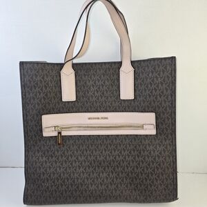 Michael Kors Brown and Pink Tote Bag